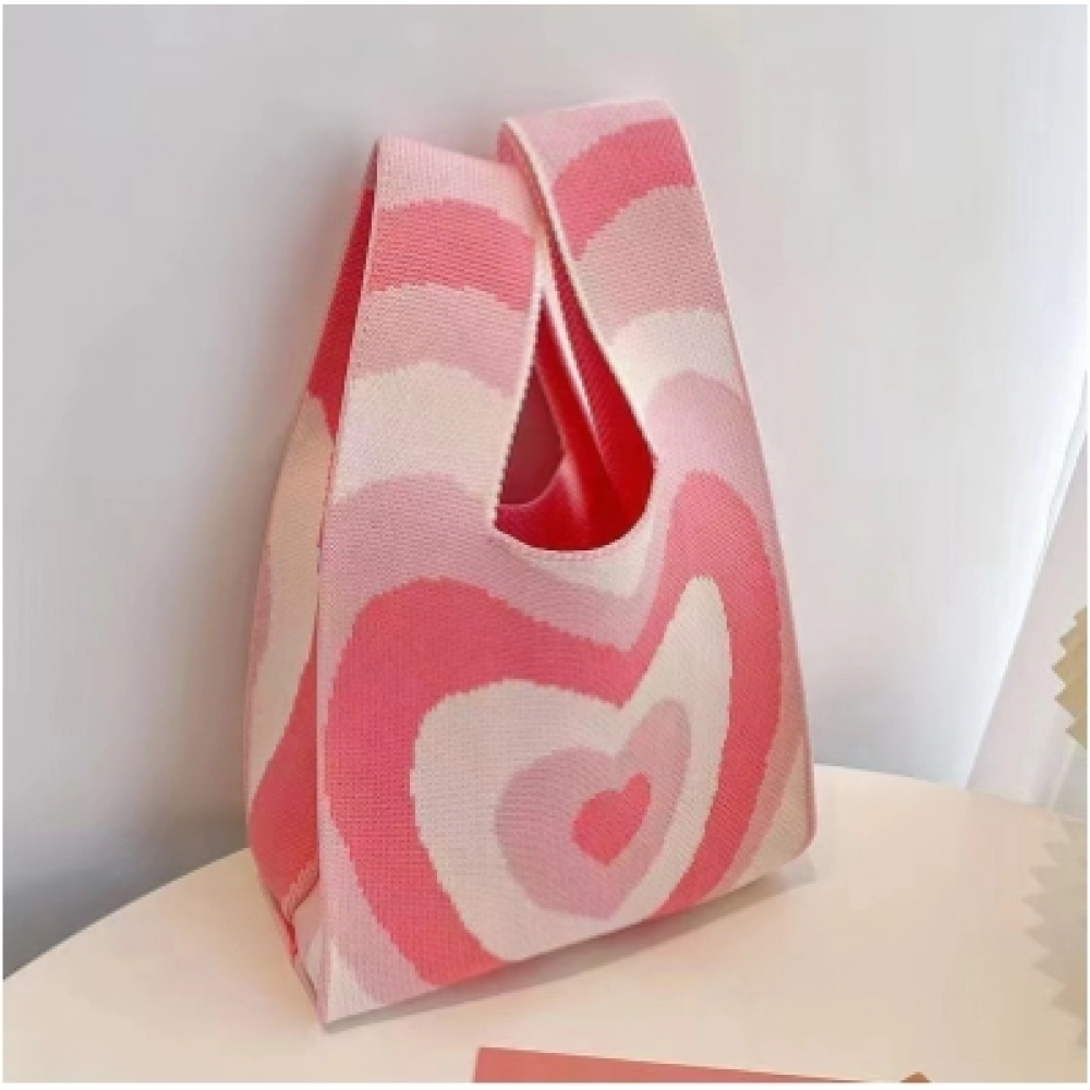 Internet celebrity trendy handbag, women's knitted yarn bucket bag, hand-held casual tote bag, knitted bag Internet celebrity trendy handbag, women's knitted yarn bucket bag, hand-held casual tote bag, knitted bag