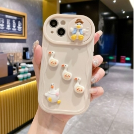 Wave Sliding Window Suitable for iPhone 15 PRO Mobile Sliding Window DIY Duck Soft Shell Apple 1 6 protective sleeves 13xr
