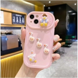 Wave Sliding Window Suitable for iPhone 15 PRO Mobile Sliding Window DIY Duck Soft Shell Apple 1 6 protective sleeves 13xr