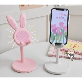 Cartoon bunny desktop phone stand, tablet stand, adjustable telescopic lifting for students Lazy stand