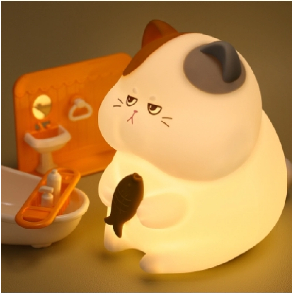Greedy Cat Night Light Desktop Cartoon Pet Creative Night Light Bedhead Soft Light Setting Time tapping light Greedy Cat Night Light Desktop Cartoon Pet Creative Night Light Bedhead Soft Light Setting Time tapping light
